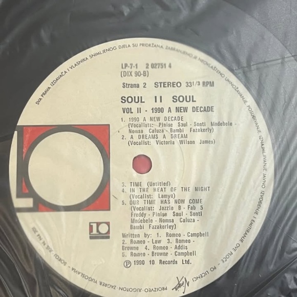 Vintage 1990 Soul 2 Soul Vol 2 Record - Picture 4 of 4